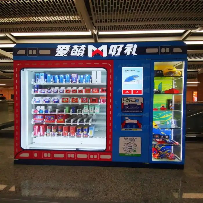 Smart Customizable Robot Arm SDK Refrigerated Gift Vending Machine With Visible Window