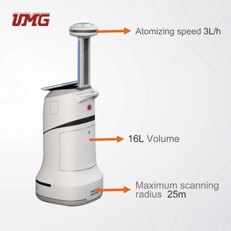 UVC Disinfection Smart Spray Robot Support For Public Indoor