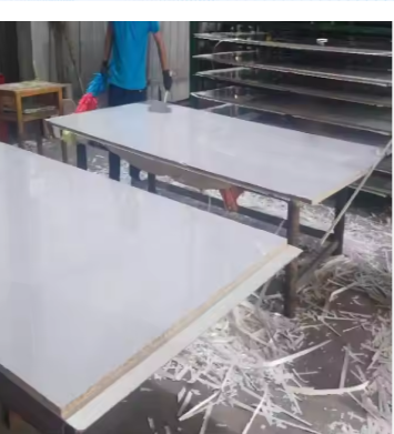 High Quality Double Veneer Melamine High glossy Board Titanium Porcelain Panels