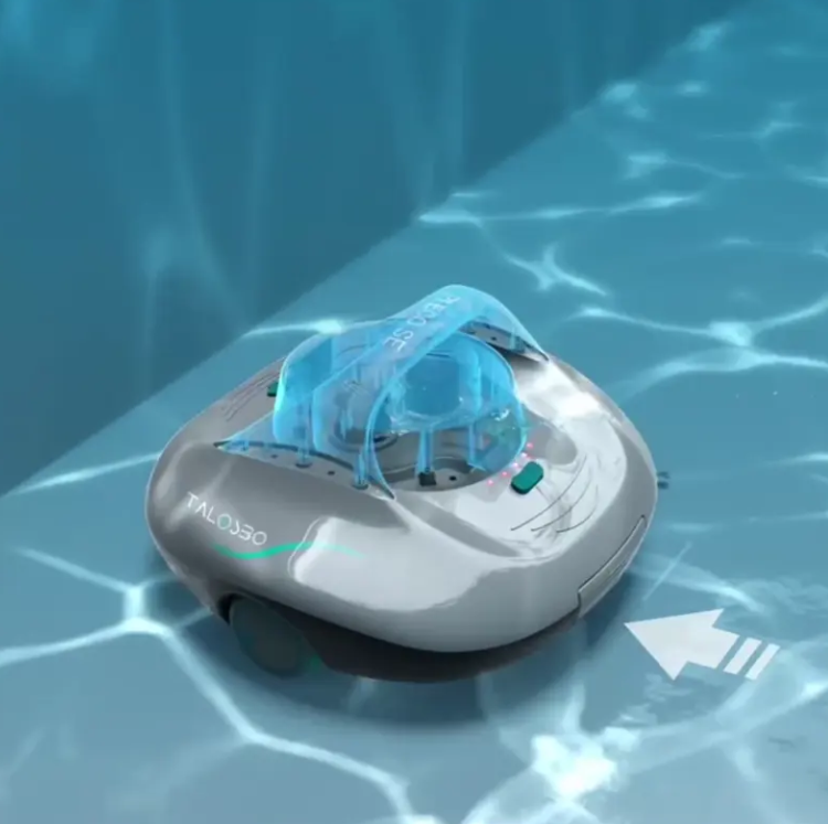 Smart Home Autonomous Pool Vacuum Self-Propelled Robotic Pool Cleaner with Brush and Floor Cleaning Features for Household Use