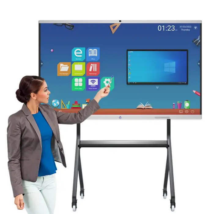 Smart Board Digital Classroom Flat Panel Custom 75 Inches Ied Electronic White Teaching Interactive Whiteboard