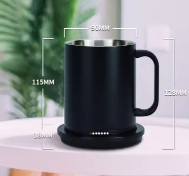 Fashionable Temperature Control Smart Mug Mobile Remote Application Control Heated Coffee Cup Stainless Steel