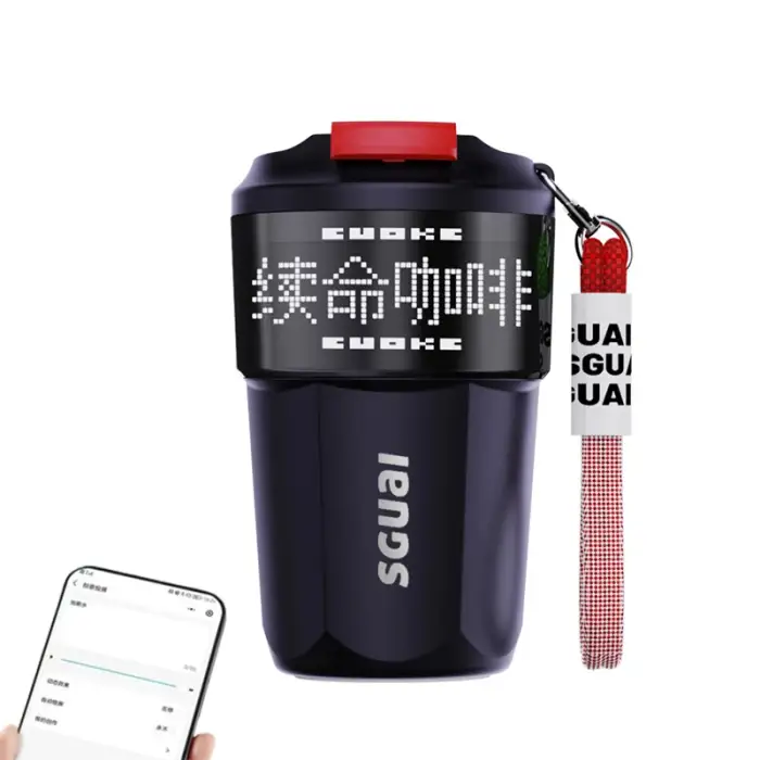 DIY Expression Temperature Control Drinkware Camping Travel Mug Thermos Cup Smart Coffee Mug for Gift Presents