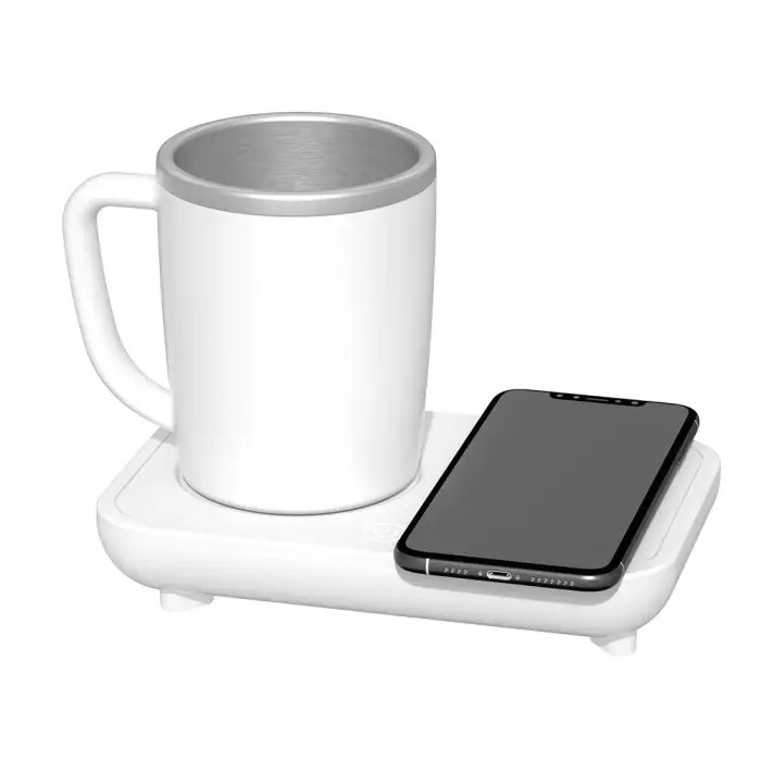 Special Promote Gift Smart Mug Warmer Wireless Heated Coffee Cup 55 Degrees Thermostatic Mug With Wireless Charger