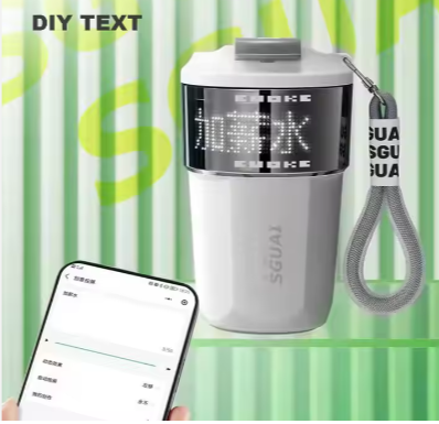 DIY Expression Temperature Control Drinkware Camping Travel Mug Thermos Cup Smart Coffee Mug for Gift Presents