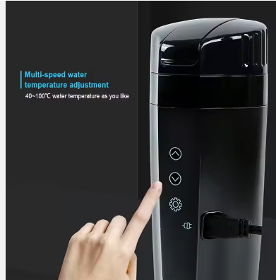 Electric Temperature Control Kettle Boiling Stainless Steel Heating Coffee Cup Travel Tumbler Car Smart Mug