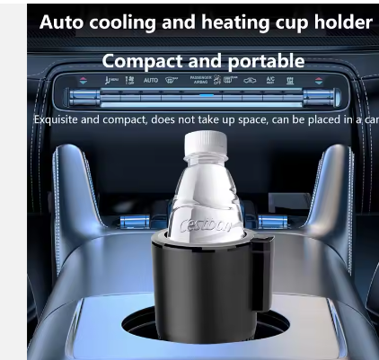 Center Console 2-In-1 Auto Hot Cold Holder Car Warmer Cooler Temperature Control Travel Coffee Mug