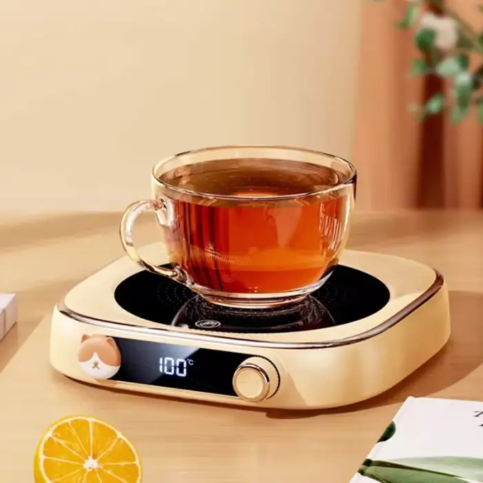 Smart Home Appliance Heating Coaster Automatic Shut Off Coffee Mug Warmer Far-infrared Cup Warmer for Desk