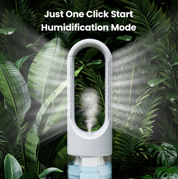 Large Capacity Smart Humidifier Fan Mist 1.75L Floor Standing Air Aromatherapy Humidifiers for Bedroom