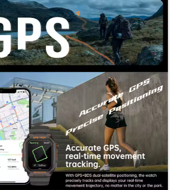 FT61 GPS Navigation Fitness Tracker with Alexa AI Voice Assistant