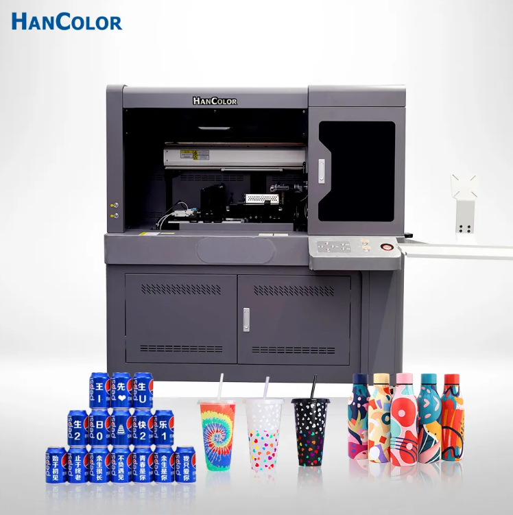 Digital Automatic Cans Bottle Printing Machine 360 UV Printer Cylinder Printer With Rotary Mechanism