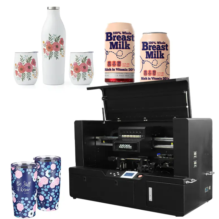 360 Rotary Printer Digital Bottle Printing Machine for Tin Cosmetic Jar Tumbler Cylinder Printer