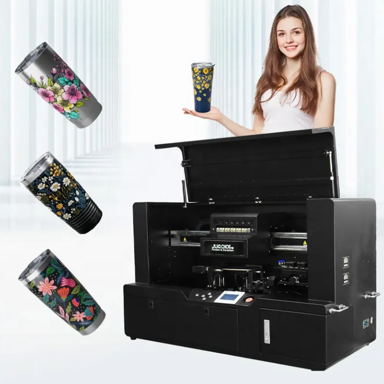 360 Rotary Printer Digital Bottle Printing Machine for Tin Cosmetic Jar Tumbler Cylinder Printer