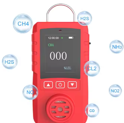 Portable Handheld Combustible Gas Meter Carbon Monoxide CL2 CLO2 NH3 HCL CS2 LEL C2H2 Detection System