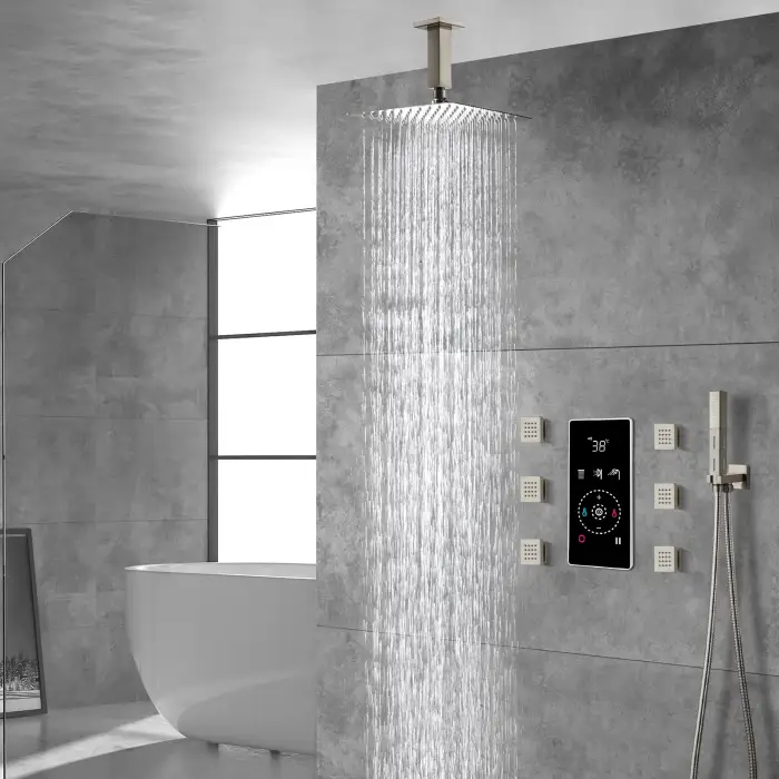 Modern Shower Set Household Shower Digital Display Touch Control Smart Shower