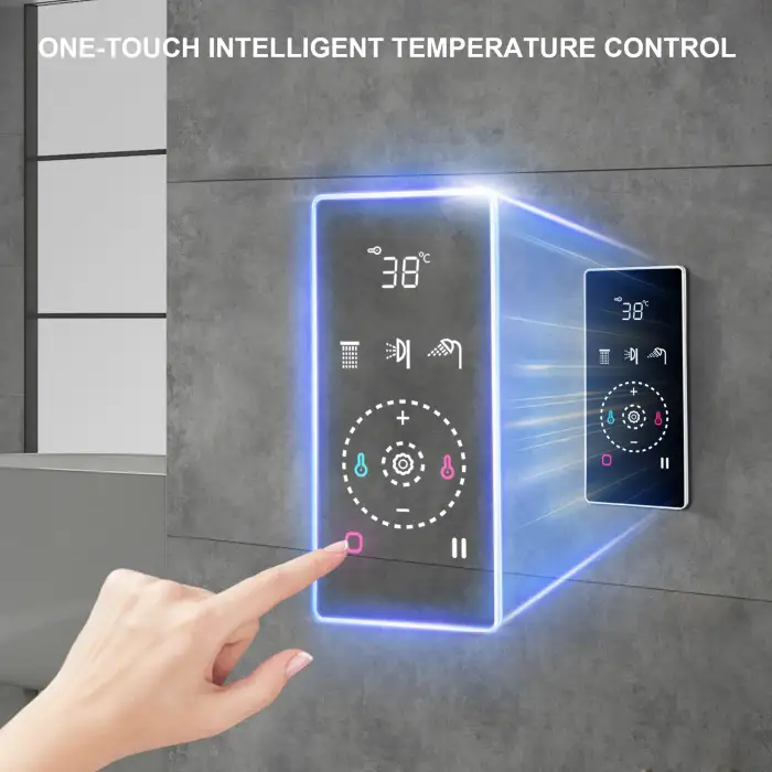 Modern Shower Set Household Shower Digital Display Touch Control Smart Shower