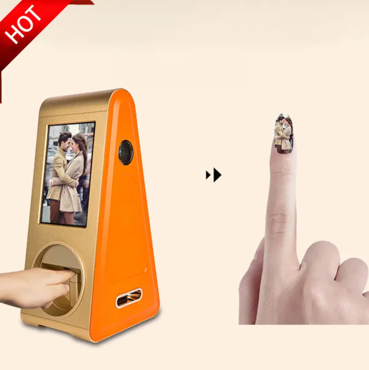 Portable 3d Digital Finger Printing Intelligent Machine Auto Electric Art Painting Print Nail Art Printer