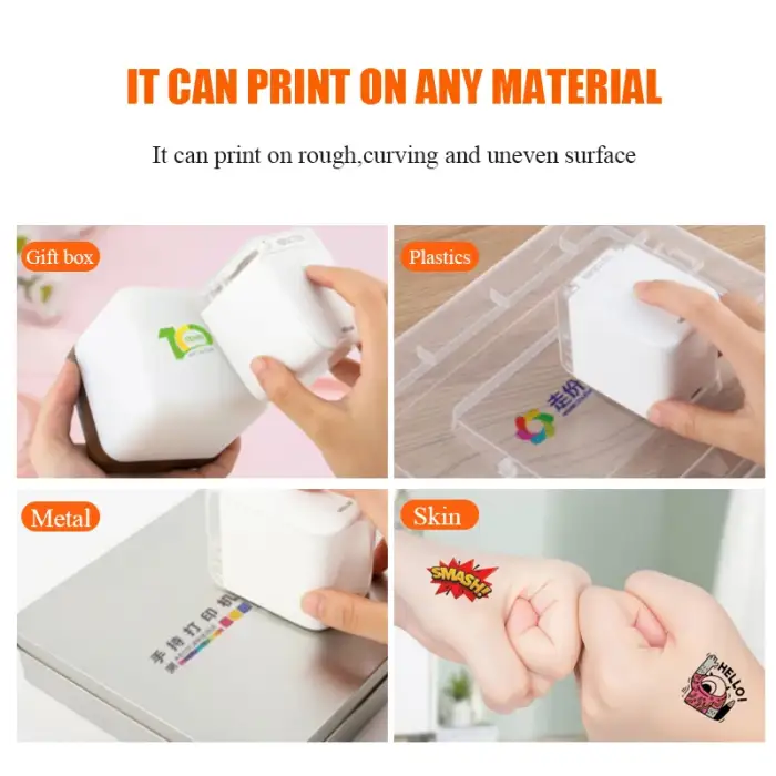 Smart Inkjet Portable Wifi Usb Printer T Shirts Logo Custom Printing Mobile Color Mini Hand Held Inkjet Printers