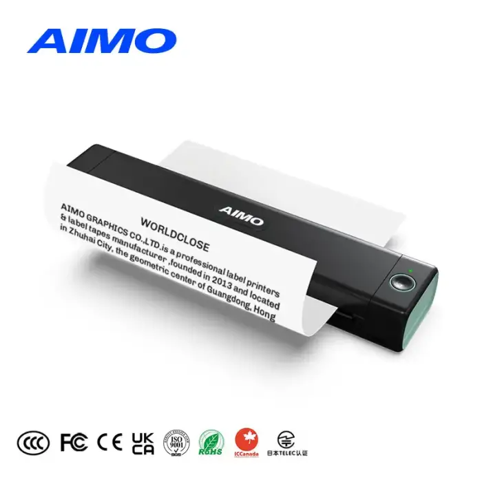 AIMO M08F thermal printing smart office 203dpi a4 thermal printer portable thermal printer