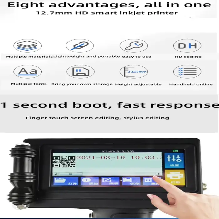 Smart Portable Handheld Continuous Inkjet Printer Printing Machine