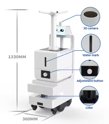 Portable Spray Sterilizing Robot Fogging Machine Smart Remote Auto Charging System