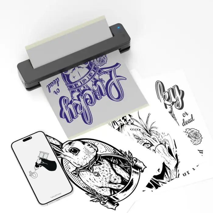 Portable Tattoo Printer New ModelsLaunched Bluetooth App Control A4 Tattoo Stencil Printer Tattoo Transfer Machine