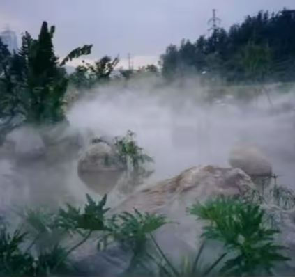 Artificial Fog Fountain Park Feature