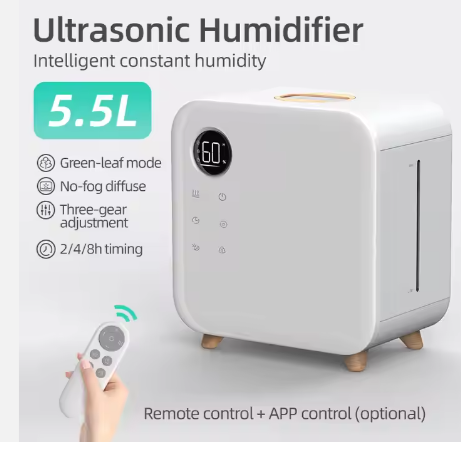 5.5L Smart Plant Air Home Fogger Mist Portable Remote Control Ultrasonic Air Humidifier