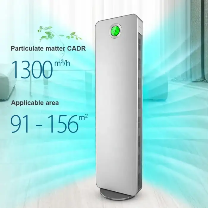 Smart Air Purifier for Home Large Room CADR 1300m³/h HEPA Ozone Silver Ion Air Purifier OEM ODM Air Cleaner