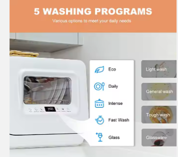 Desktop Free Installation Portable Dishwasher System