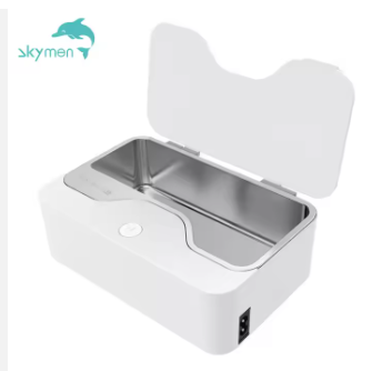 Skymen 650ml Mini Portable Ultra Plastic Glass Touch Control Ultrasonic Sonic Denture Glass Cleaner Box Washing Machine