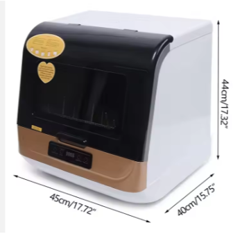 Portable Countertop Dishwasher Compact Mini DWS-T05 with 5-Liter Built-in Water Tank Air-Dry Function