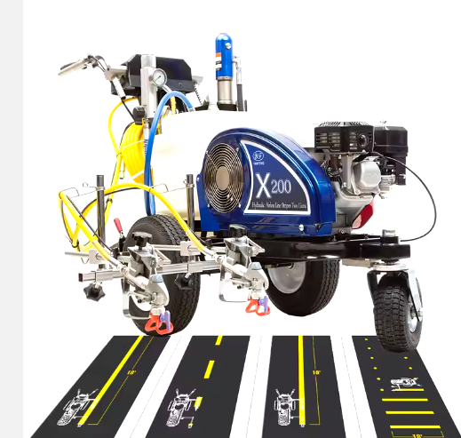 Cold Paint Spraying Road Line Marking Machine with Line Driver