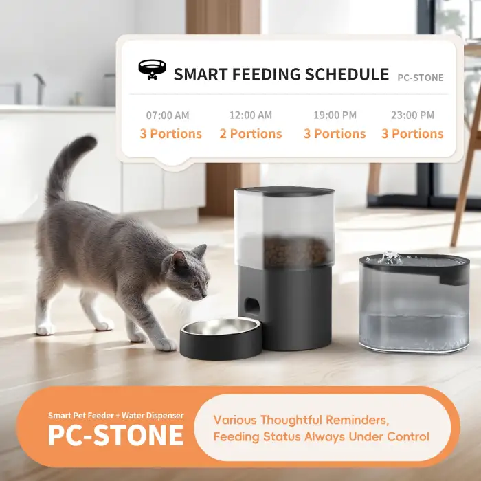 2 in 1 Cat Dog Food Water Dispenser Large Capacity Cat Drinking Fountain WIFI Automatic Smart Pet Feeder