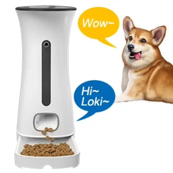 7.5L Puppy Kitten Cat Food Dispensers with 720P HD Wifi Camera Voice Recorder  Automatic Cat Feeder