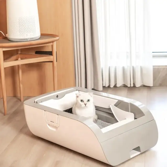 Gray Multi Functional Cat Self Cleaning Automatic Cat Litter Box for Cats