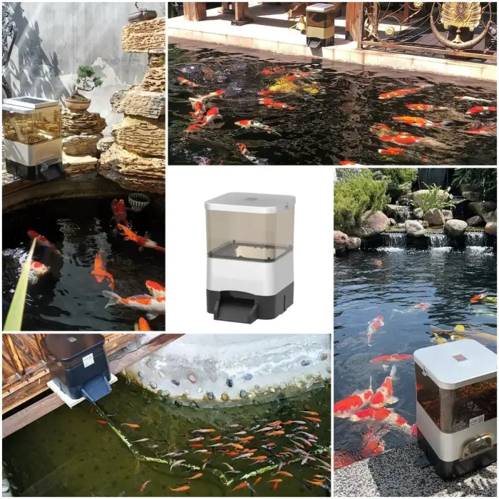 Auto Fish Dispenser Feed Pellet Shrimp Turtle and Other Fish Feeder Machine Wifi Smart Automatic Fish Farm Feeder