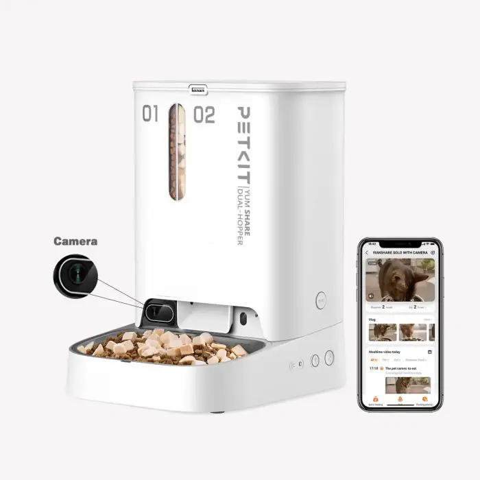 Authorized Genuine Solo with Camera Pet Smart Feeder WIFI APP Control Automatic Pet Feeder