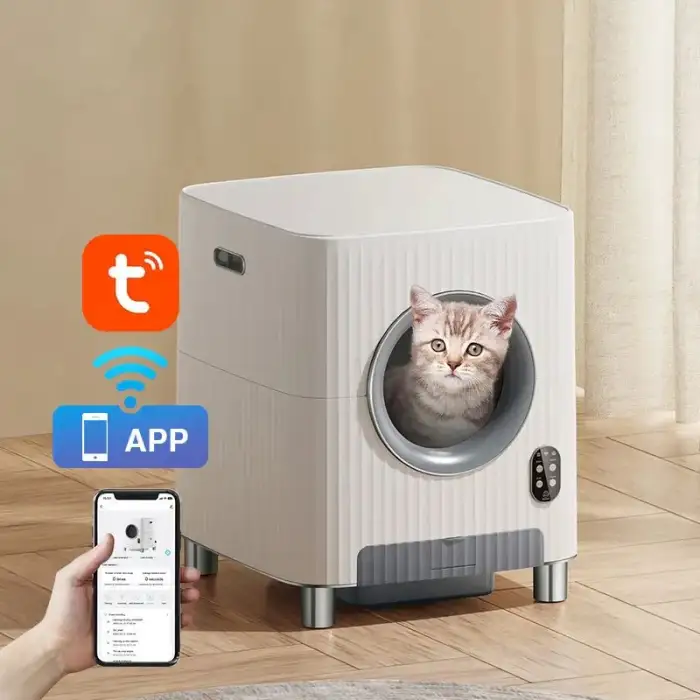 86L Automatic Cat Litter Box Video Monitor WIFI APP Control Smart Custom Color Self-cleaning Pet Toilet Cat Products