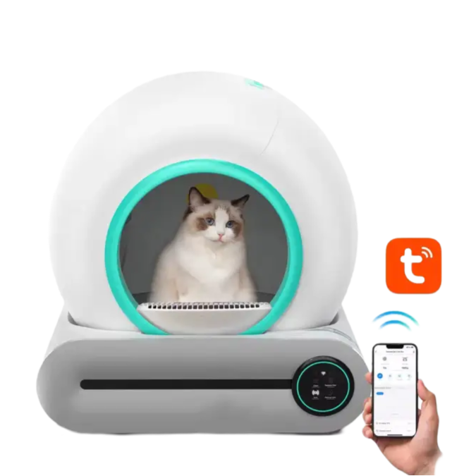 Automatic Cat Litter Box Smart App Control Self Cleaning Litter Boxes Cat Sandbox Electronic Pet Toilet Cat Supplies