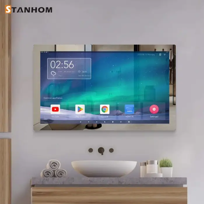 STANHOM 21.5 27 32 43 55 65 75 Inch Android Touch Screen Remote Control Smart TV Mirror