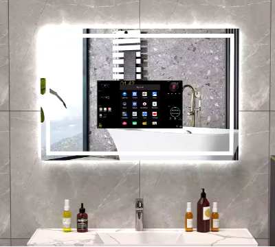 Hotel High Quality Smart LED Mirror Wall Mounted Android Bathroom Mirror With TV Screen