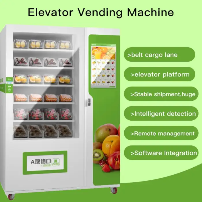 24 Hour Automatic Vending Machine With Elevator Lift Snack And Drink Smart Vending Machine