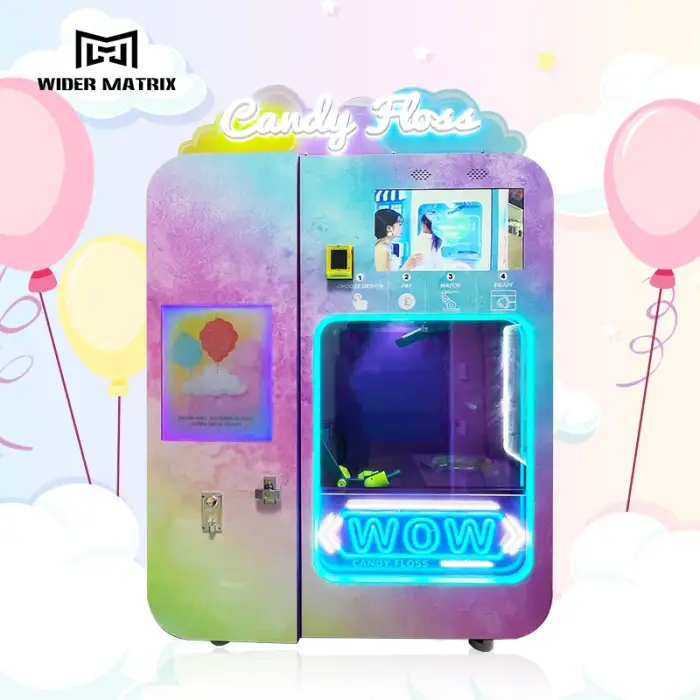 Touch Screen Wall Mount Kids Candy Cotton Snack Food Smart Vending Machine Mini With Automatic Heating