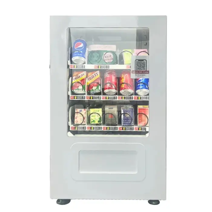 Customized Color Automatic combo Smart QR code Vending Machine For Drinks Eyelashes Cup Noodles