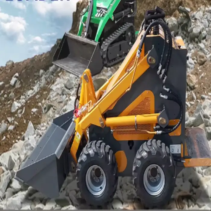 Mini Skid Steer Loader with Auger & 4 in 1 bucket Attachments