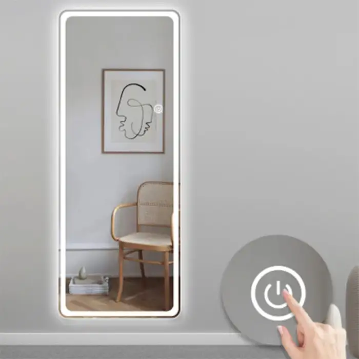 Luxury Decor Bathroom Large Full Length Wall Mounted Smart Touch Switch LED Mirror