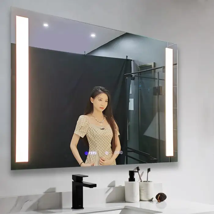 Factory wholesale Wall Mounted Anti-Fog Dimmer CCT 3000k 4000k 6000k hotel 2436/3636/4836 inch touch sensor big smart led mirror