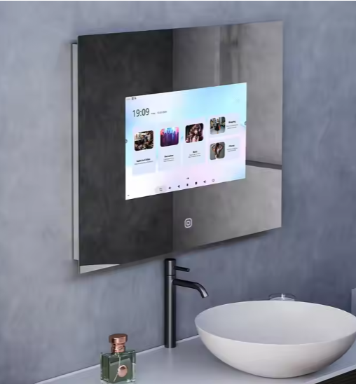 Waterproof Touch Screen Led Android Smart TV Bathroom Magic Mirror Built In Speakers