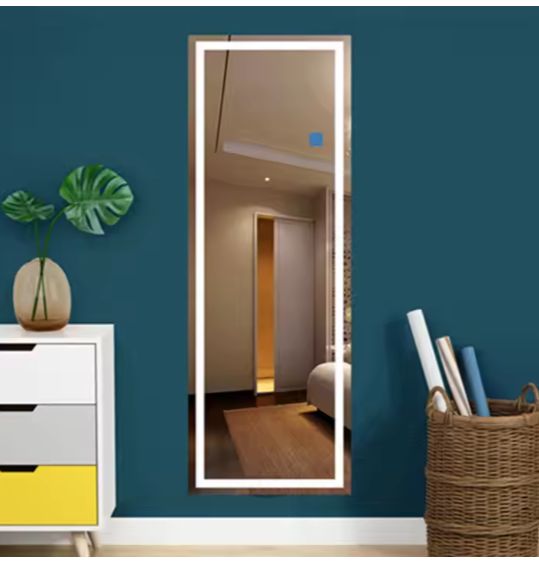 Luxury Decor Bathroom Large Full Length Wall Mounted Smart Touch Switch LED Mirror